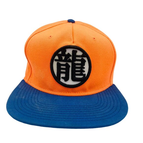 DRAGON BALL Z Snapback Hat Orange Blue Kanji Japanese Oolong - Picture 1 of 5